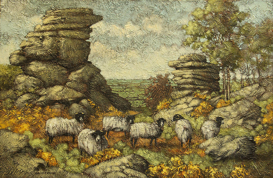 Rocks Painting - Brimham Rocks - Overlooking Nidderdale by David Lyons