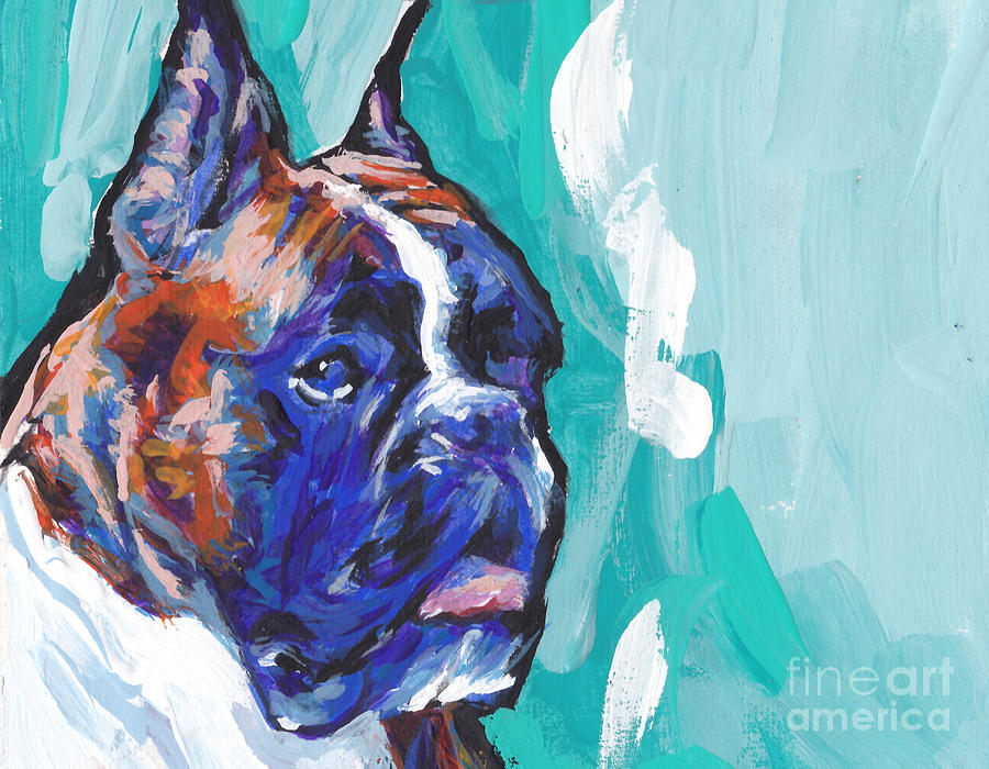 Brindle Boxer Baby Painting by Lea S