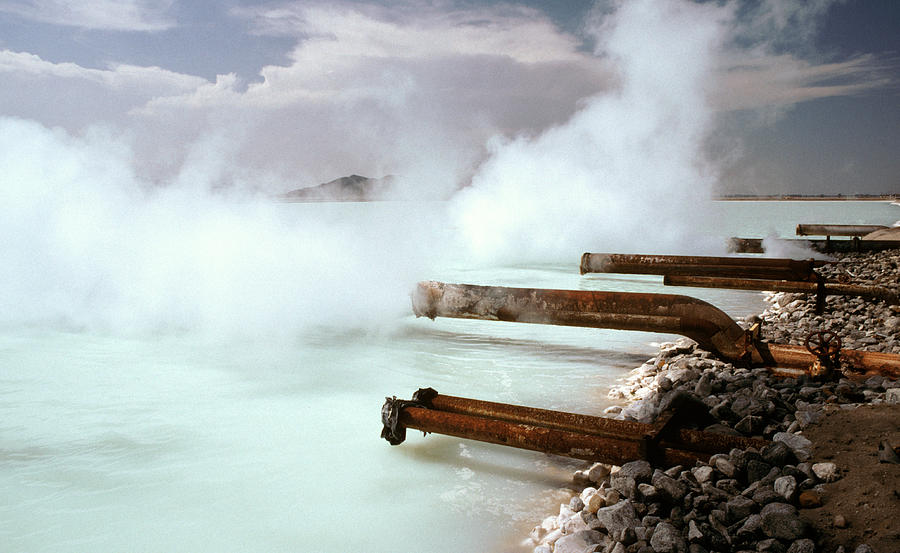 Brine Pond At Geothermal Power Plant Photograph by Theodore Clutter