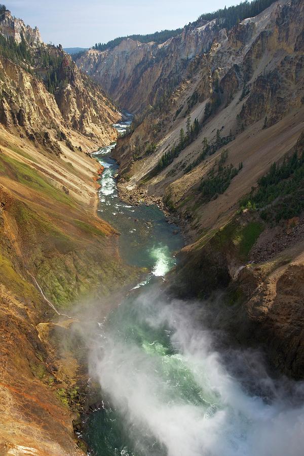 Brink Of Lower Falls Of Yellowstone Photograph by Peter Barritt ...