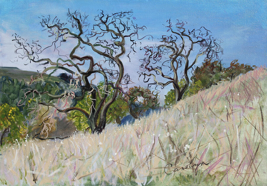 Impressionist Painting - Briones Park Winter Trees by Asha Carolyn Young