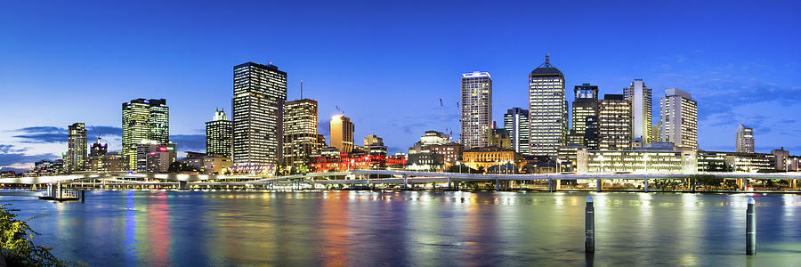 Brisbane Skyline From Southbank Photograph by Brisbane Architectual And Landscape Photographer