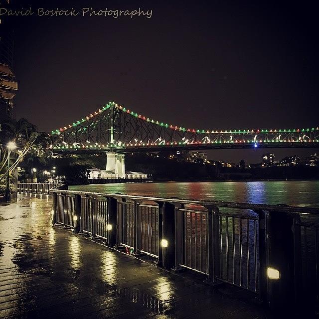 Christmas Photograph - Brisbane Story Bridge Xmas by David Bostock Photography