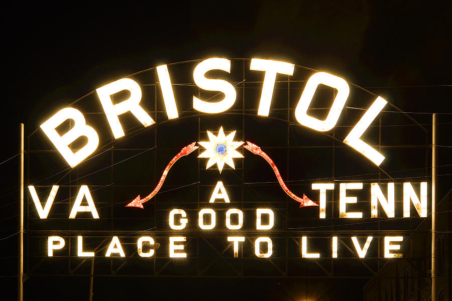 Sign Photograph - Bristol TN and VA - A Good Place to Live by Brendan Reals