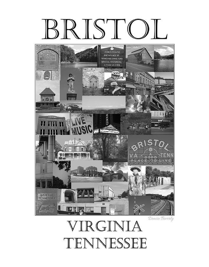 Bristol Virginia Tennessee Collage 2 Photograph by Denise Beverly