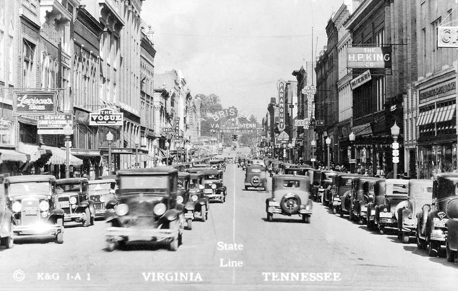 Bristol Virginia Tennessee State Street 1931 Photograph by Denise Beverly