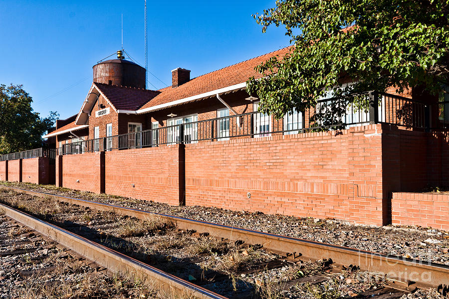 Bristow Oklahoma Train Depot Photograph by Lawrence Burry