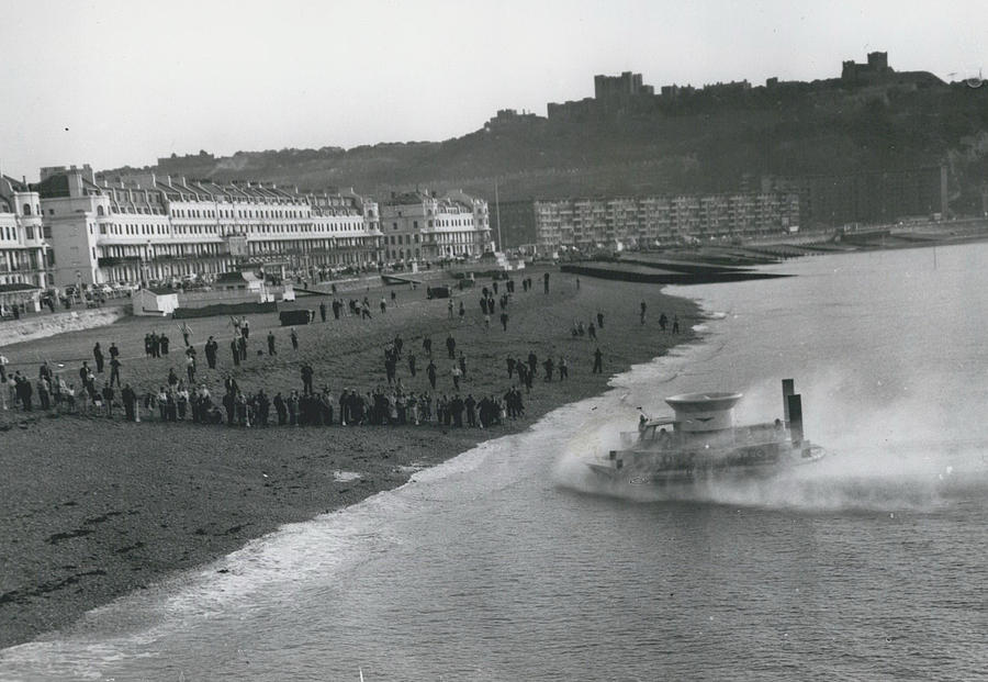 Retro Photograph - Britain’s ‘flying Saucer’ Cross The Channel. by Retro Images Archive Retro Photograph - Britain’s ‘flying Saucer’ Cross The Channel. by Retro Images Archive