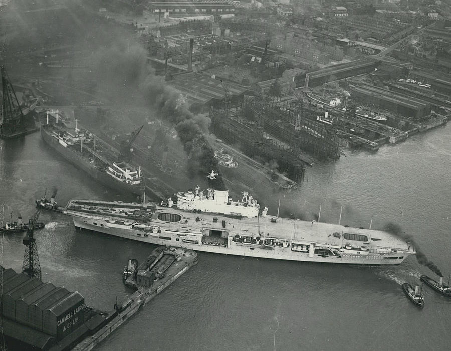 Britain S New 25 000 000 Aircraft Carrier Prepares For Trials   Britains New 25000000 Aircraft Carrier Prepares For Trials  Retro Images Archive 