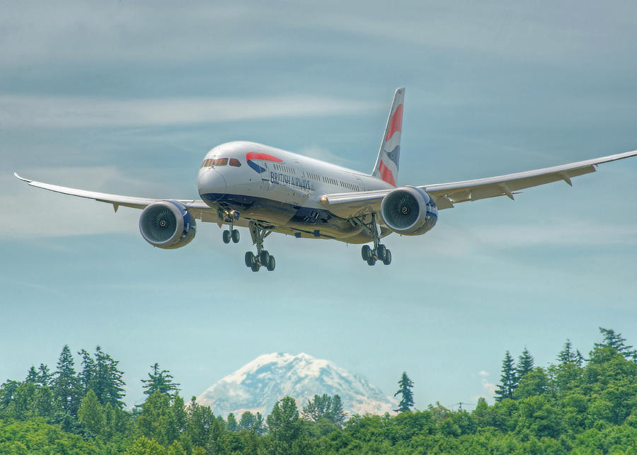Jet Photograph - British Airways 787 by Jeff Cook
