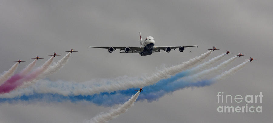 British Airways A380 Fly Past Photograph by Airpower Art