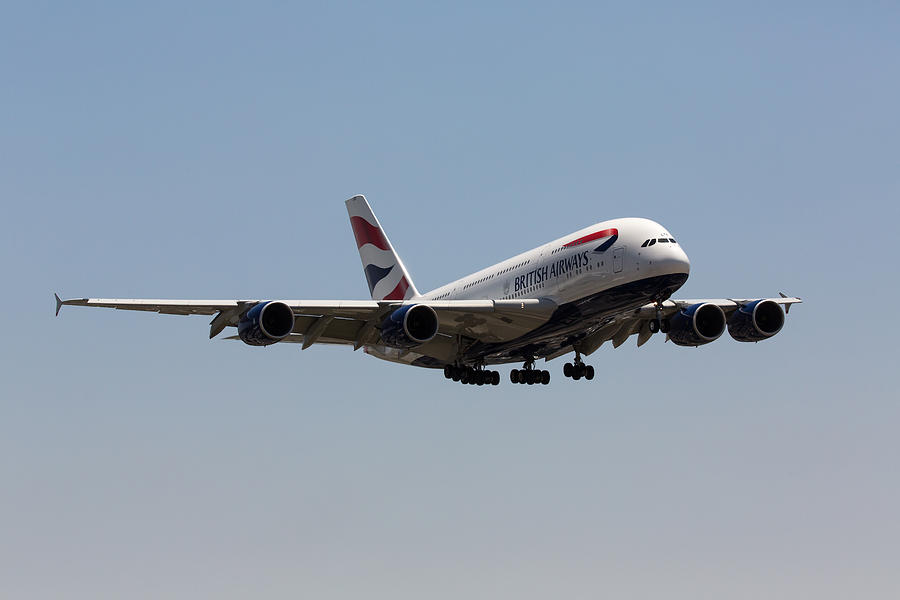 A-380 Photograph - British Airways A380 by John Daly