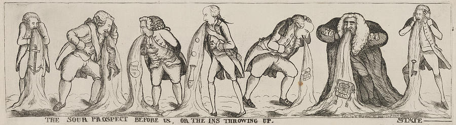 Duke University Painting - British Cartoon, 1789 by Granger