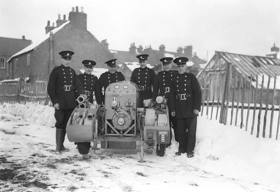 Pumper Photograph - British Firemen by Henri Bersoux