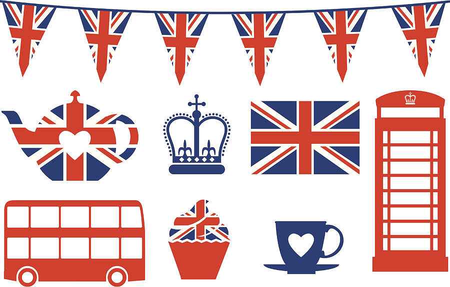 British Icons Drawing by TheresaTibbetts