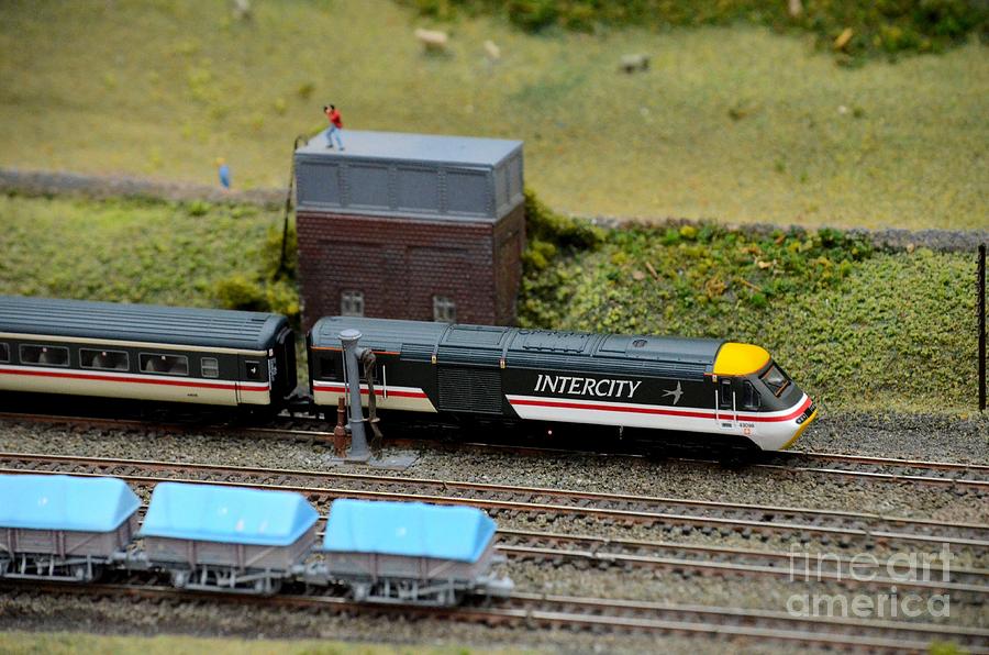 British intercity passenger model railway train engine and carriage Photograph by Imran Ahmed