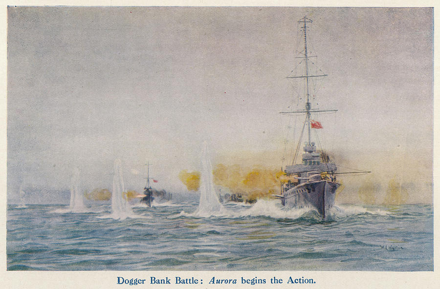 Aurora Drawing - British Light Cruiser aurora by Mary Evans Picture Library