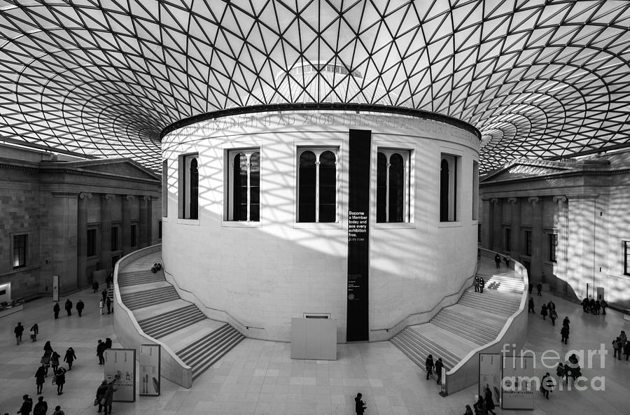 British Museum Black and White Photograph by Matt Malloy