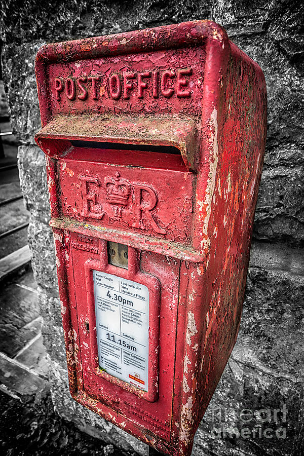 Architecture Photograph - British Post Box by Adrian Evans