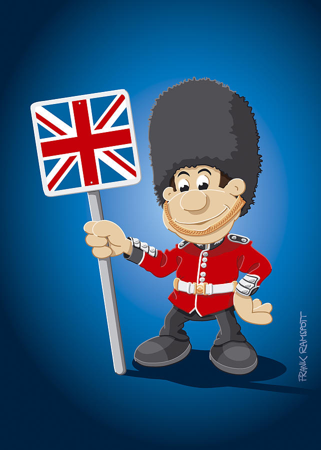 British Royal Guard Cartoon Man Digital Art by Frank Ramspott - Fine Art  America