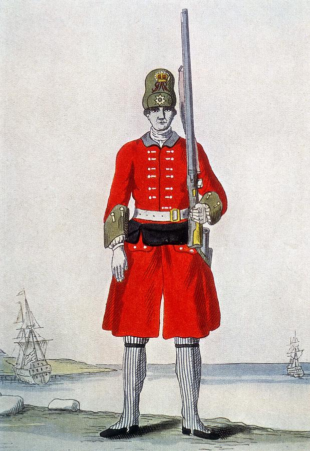 British Soldier From The 6th Regiment Drawing by Mary Evans Picture
