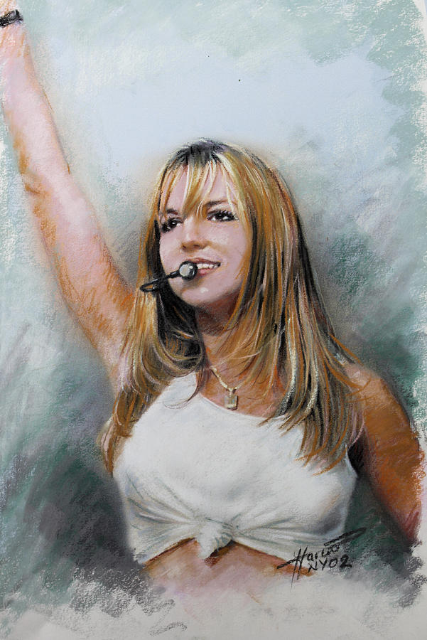 Britney Spears Drawing - Britney Spears by Viola El