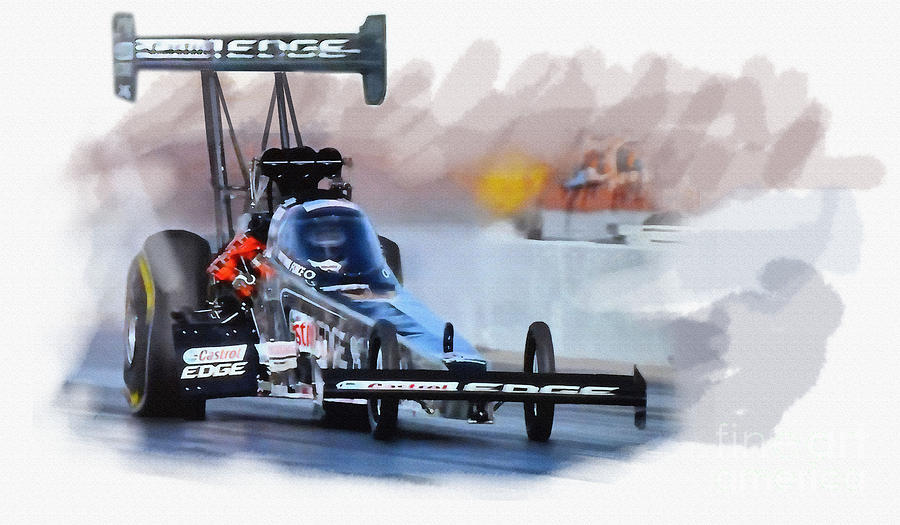 Brittany Force Top Fuel Digital Art by Roger Lighterness