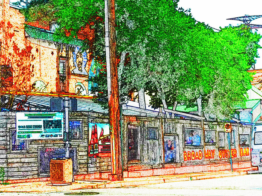 Broadway Oyster Bar in Colored Pencil with a Boost Photograph by Kelly Awad