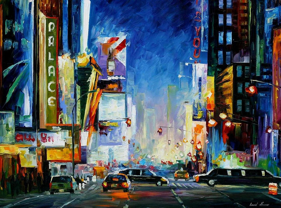 Broadway - PALETTE KNIFE Oil Painting On Canvas By Leonid Afremov ...