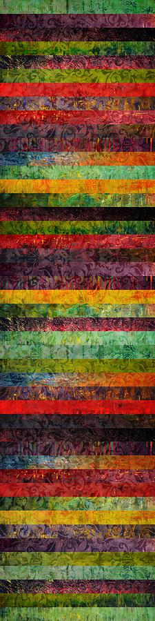Abstract Painting - Brocade and Stripes Tower 2.0 by Michelle Calkins
