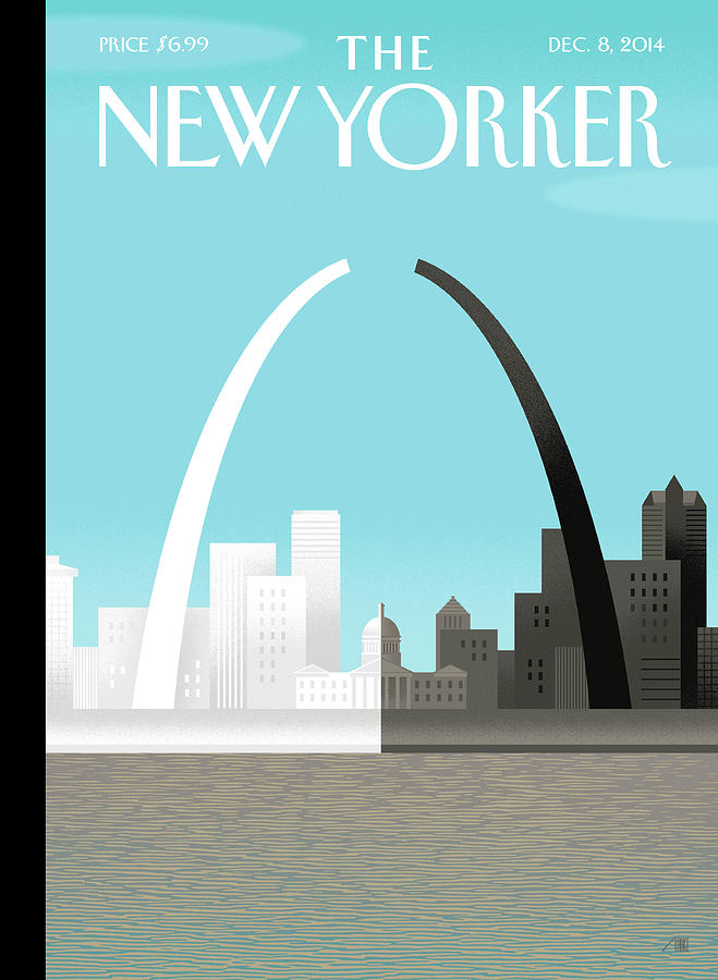 Black Painting - Broken Arch by Bob Staake