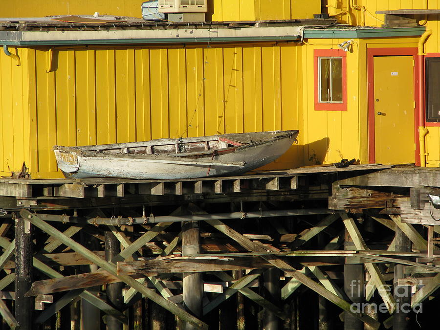 Broken Boat Fishermans Wharf Photograph by James B Toy