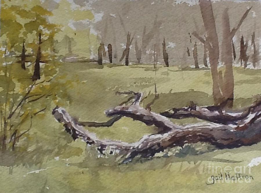 Broken Branch Painting by Gail Heffron