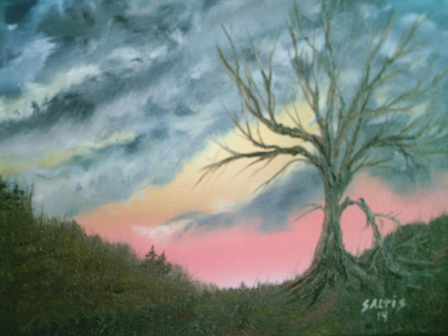 Broken Branch Painting by Jim Saltis