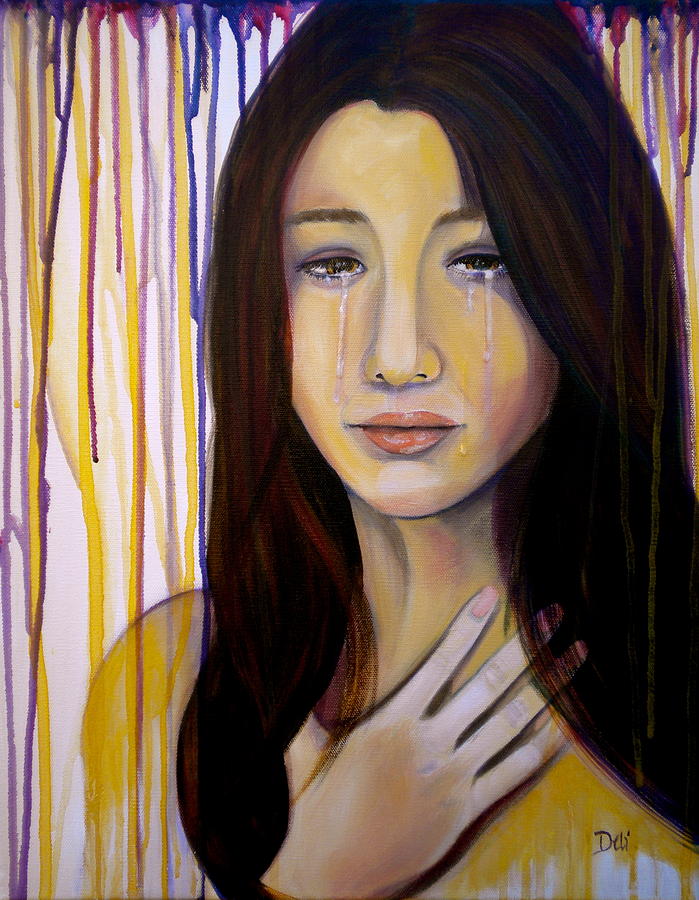 Portrait Painting - Broken by Debi Starr