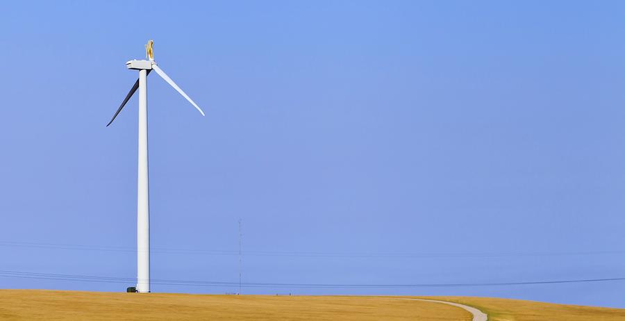 Wind turbine with broken blade in Montana Photograph by Mick Flynn