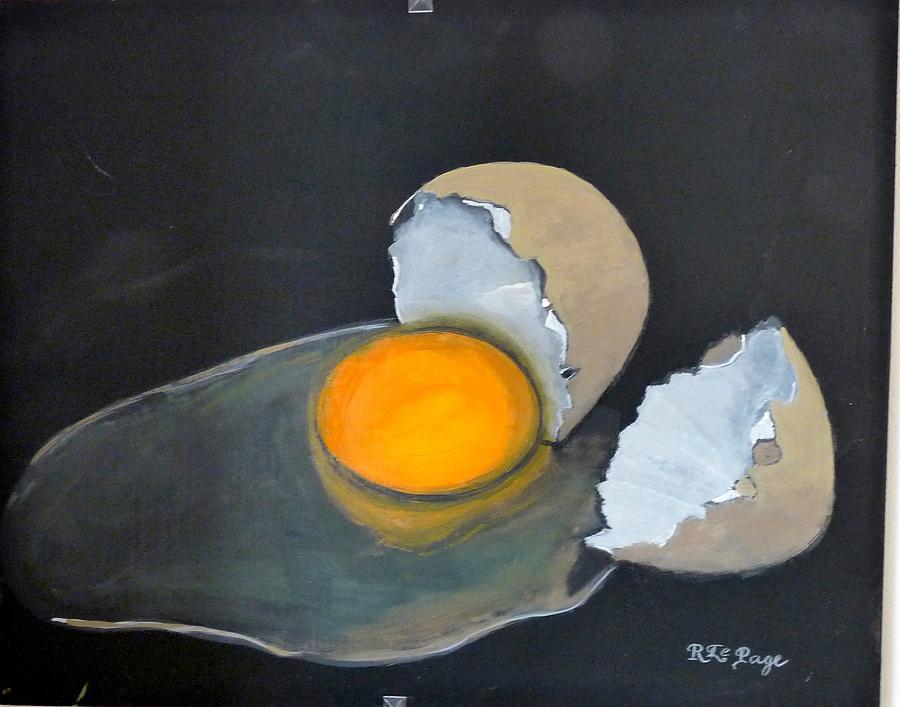 Broken Egg Painting by Richard Le Page