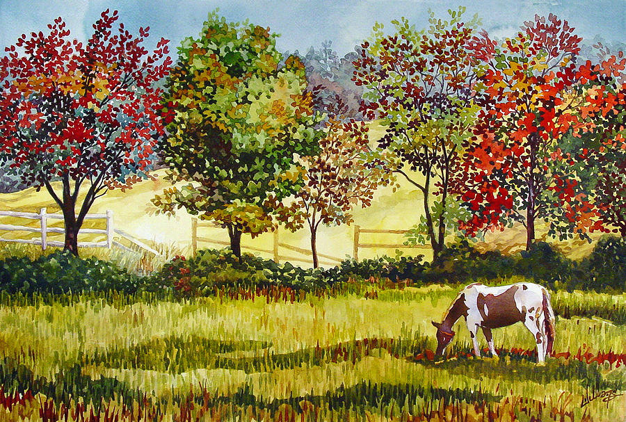Fall Painting - Broken Fences by Mick Williams