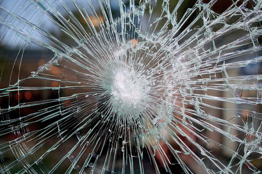 Broken Glass Photograph by Chris Martin-bahr/science Photo Library