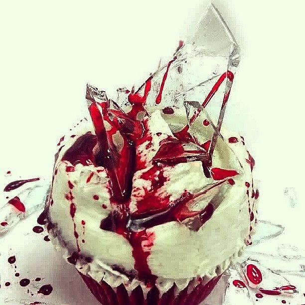 Cupcakes Photograph - Broken Glass Redvelvet Cupcakes With by Brandon Fisher