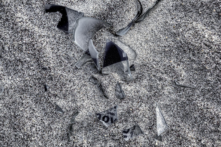 Beach Photograph - Broken Glass by Steve Gravano