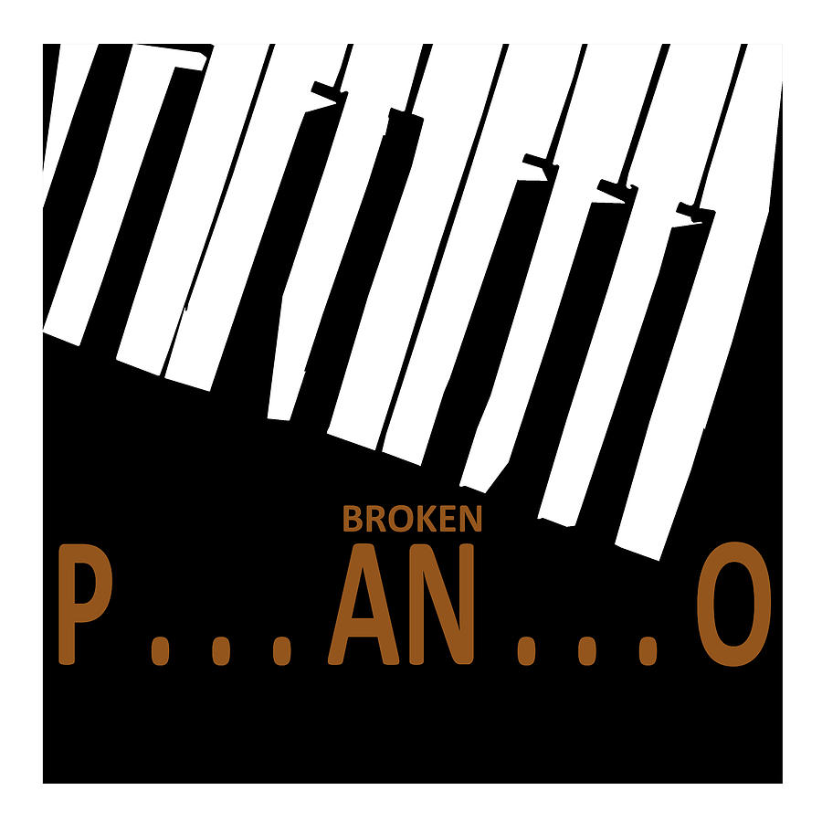 Broken  Piano Digital Art by Bob Salo