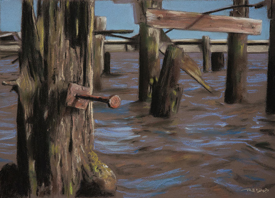 Abandoned Pier Painting by Christopher Reid