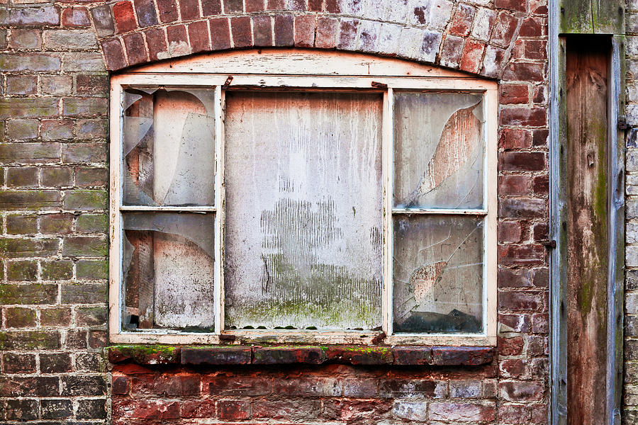 Transportation Photograph - Broken window by Tom Gowanlock