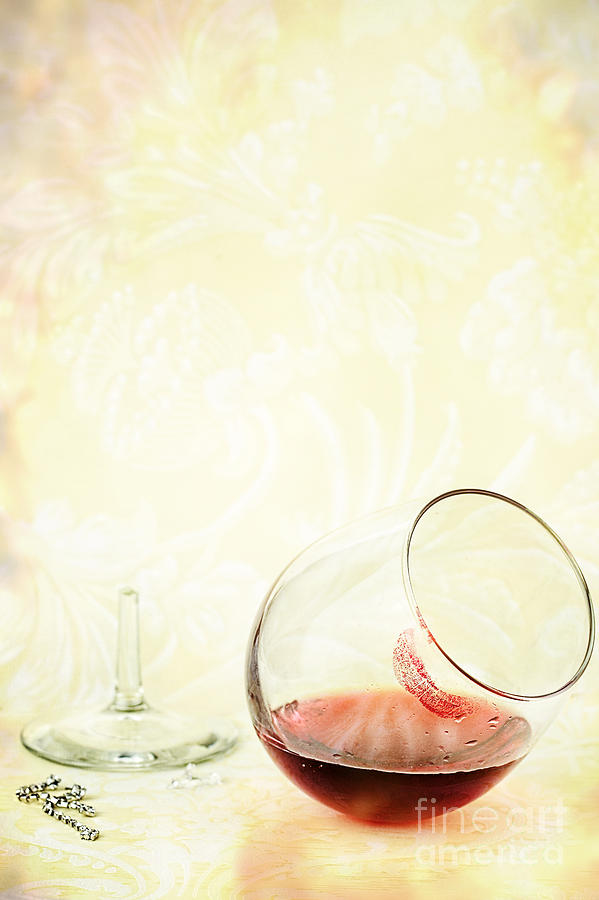 Broken wine glass Photograph by Stephanie Frey