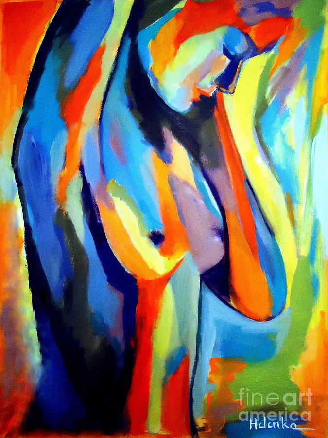 Abstract Nude Painting Female Nude Contemporary Figure Study