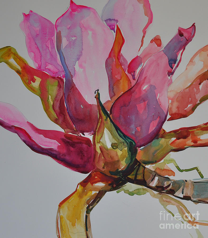 Bromeliad #3 Painting by Roger Parent