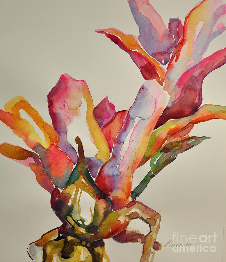 Bromeliad #4 Painting by Roger Parent