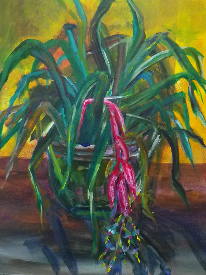Bromeliad Painting by Anna Ruzsan