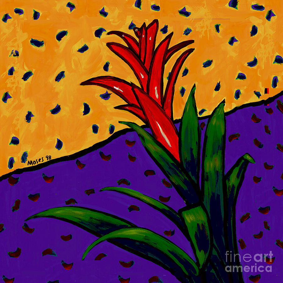 Bromeliad Painting by Dale Moses